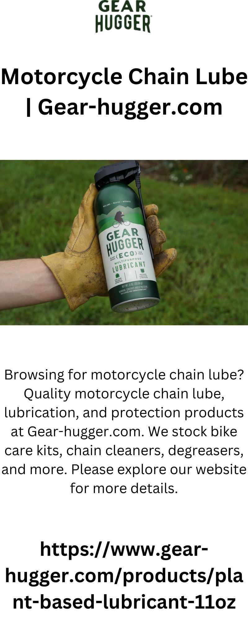 Motorcycle Chain Lube | Gear-hugger.com