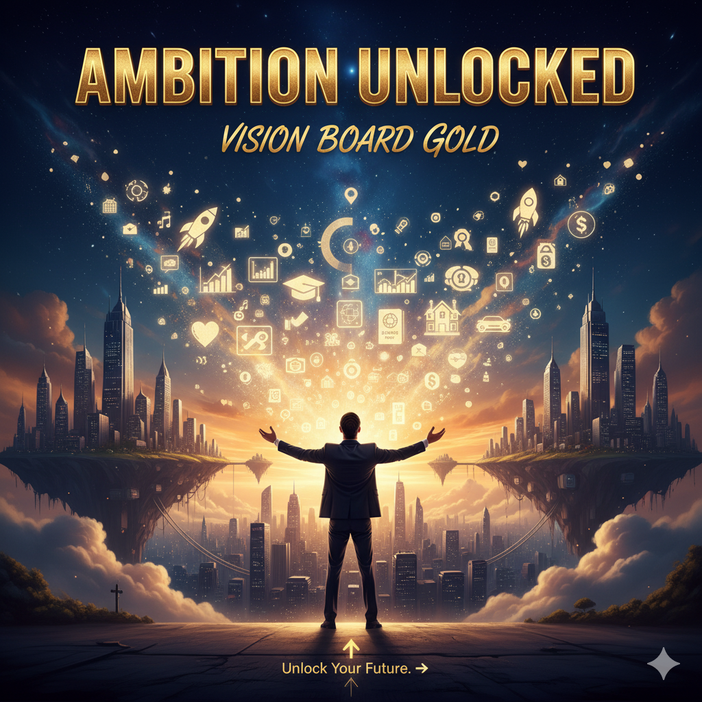 AMBITION UNLOCKED : VISION BOARD GOLD