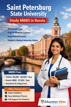 Saint Petersburg State University – MBBS Fees, Admission Guide, and Medical Study Overview