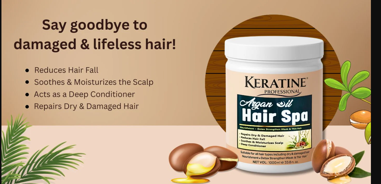Get Soft, Shiny Hair at Home with Keratine Argan Oil Hair Spa