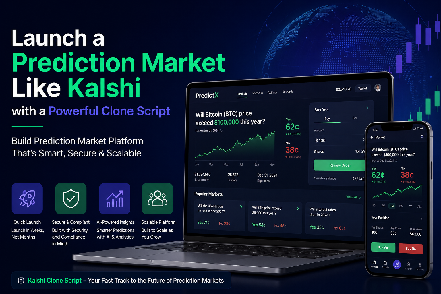 Launch a Prediction Market Like Kalshi with a Powerful Clone Script