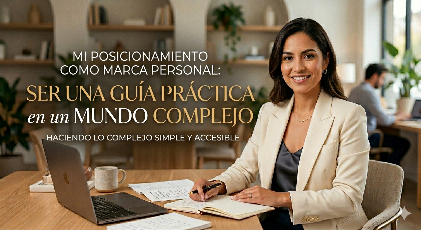 Mi posicionamiento como marca personal: ser una guía práctica en un mundo complejo.