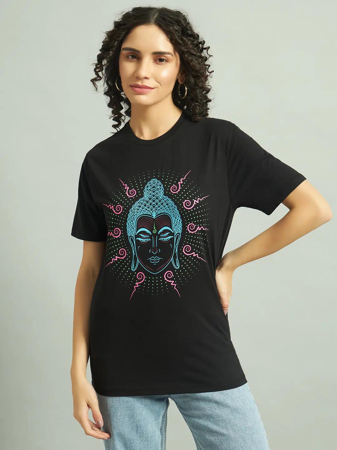 Buddha UV Reactive T-Shirt: Radiant Spiritual Style