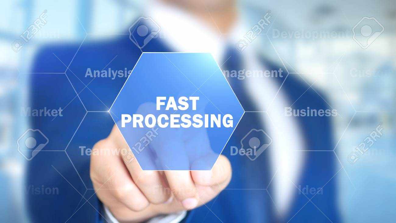 Fast Processing, Man Working On Holographic Interface, Visual Screen Stock  Photo, Picture and Royalty Free Image. Image 87861478.