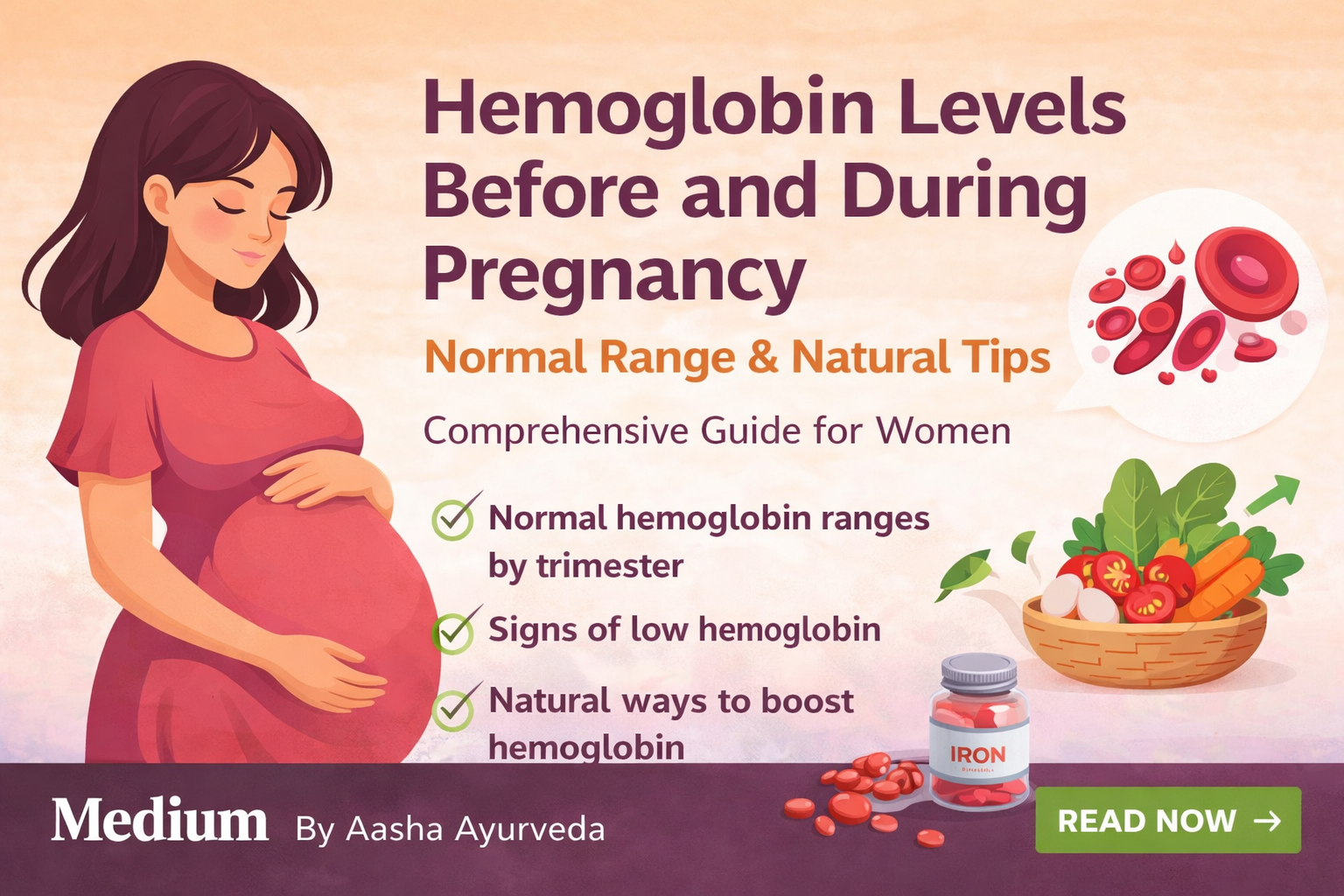 Hemoglobin Levels Before and During Pregnancy: Normal Range & Natural Tips