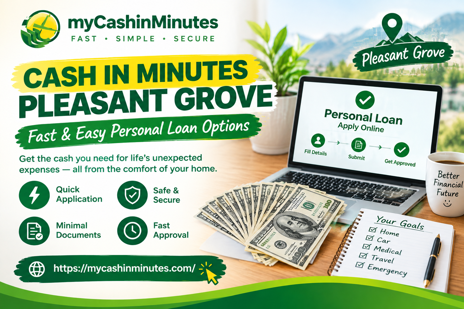 Cash in Minutes Pleasant Grove: Fast & Easy Personal Loan Options