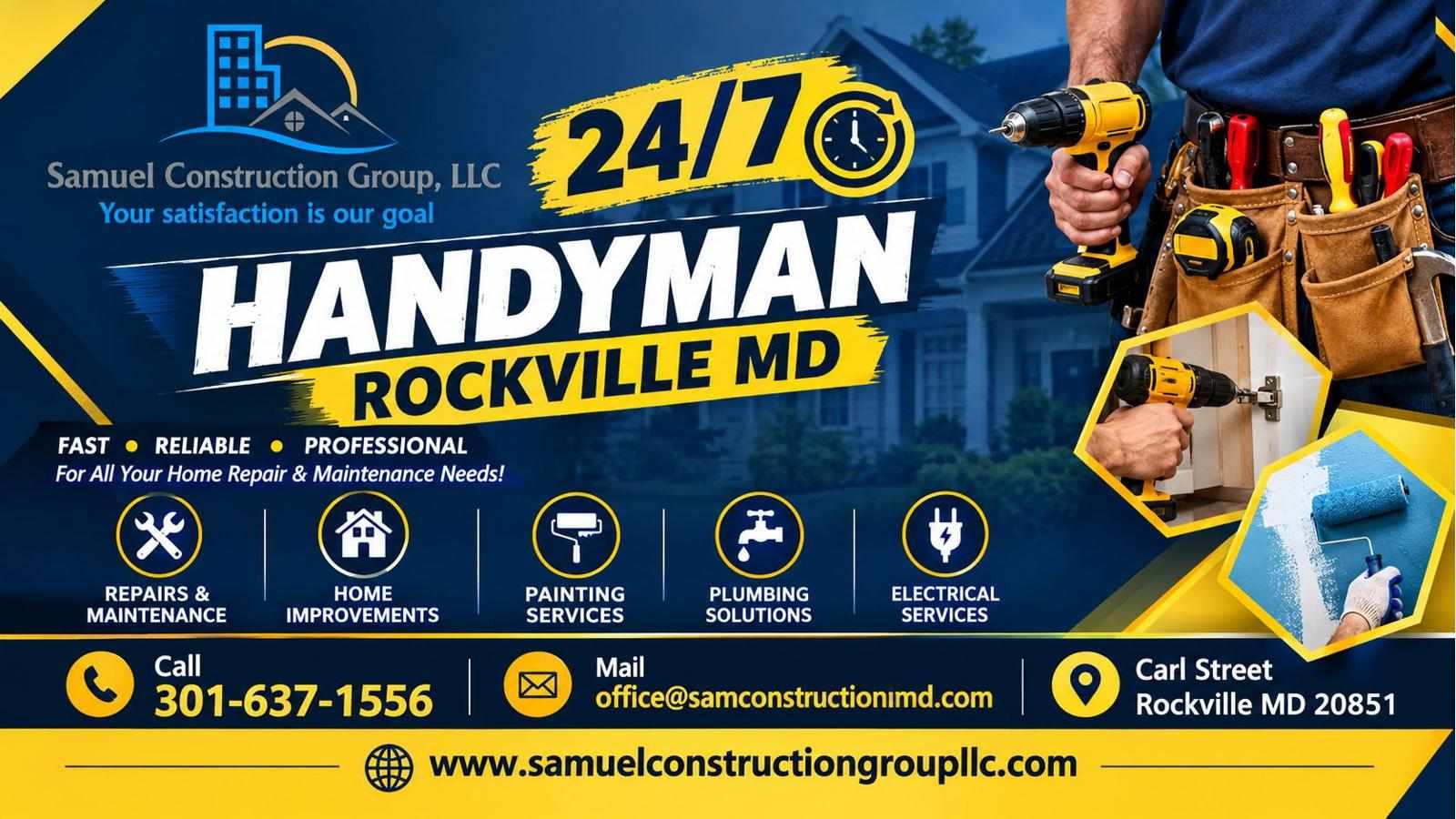 Rockville's Best 24/7 Handyman Service - Samuel Construction Group LLC