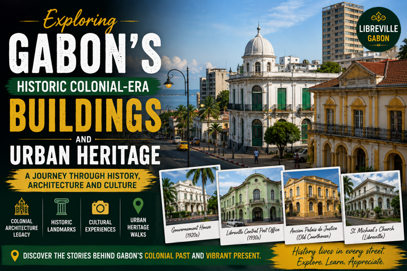 Exploring Gabon's Historic Colonial-Era Buildings and Urban Heritage