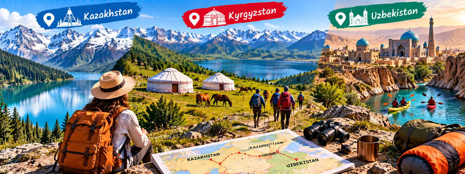 Mountain Treks, Lakes, Yurt Stays and Outdoor Adventures Across Central Asia