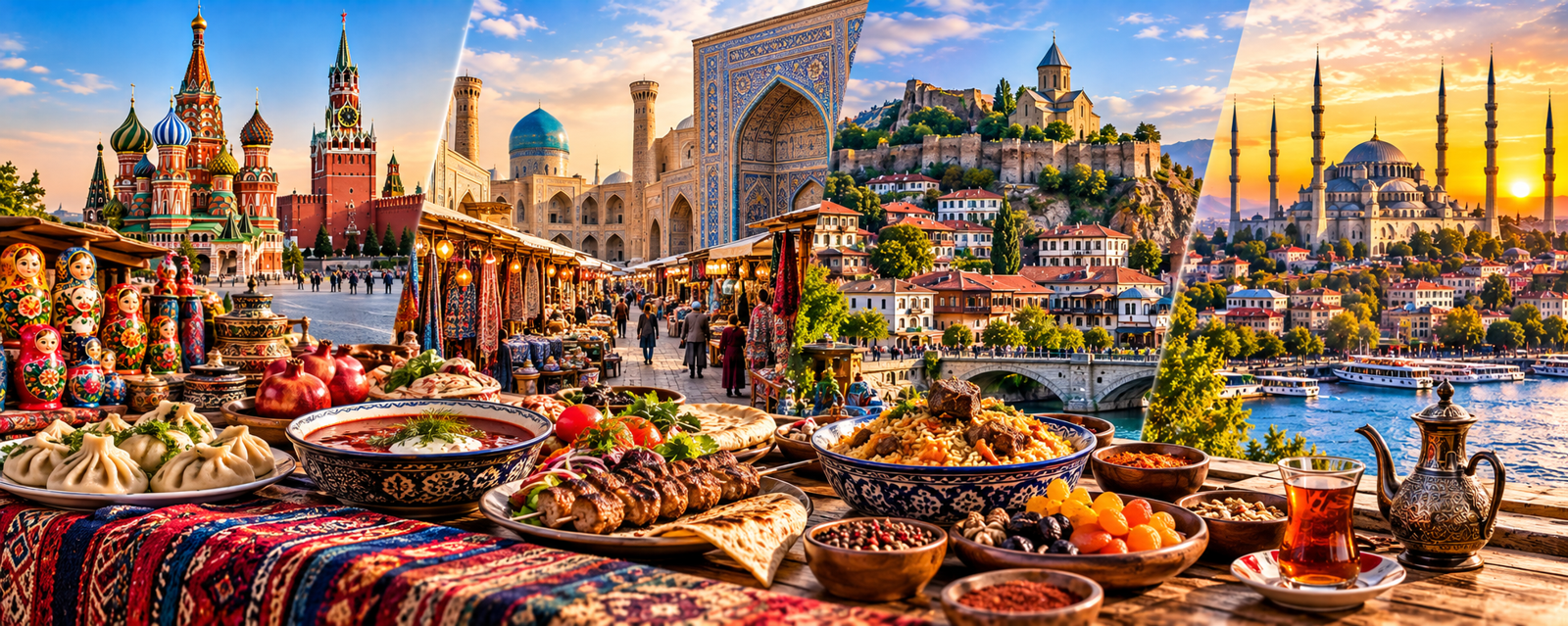 Food Traditions and Local Markets Across Eurasian Destinations