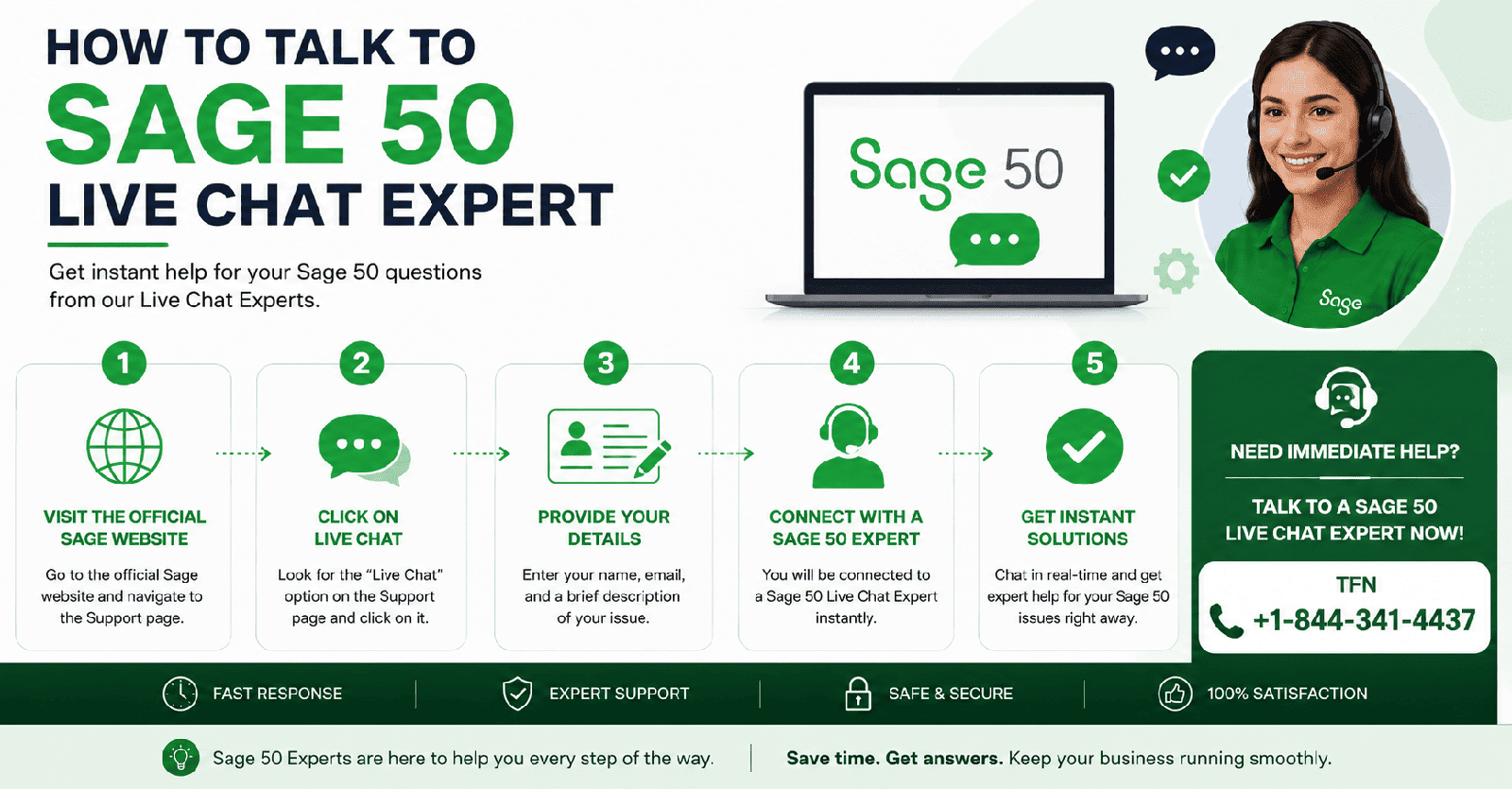 How to Talk to Sage 50 Live Chat Expert for Account Assistance?