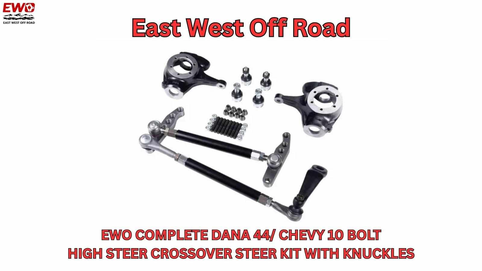 Dana 44 Crossover Steering Pair Of Dana 44 - Machined For High Steer/Crossover Steering Conversion Chevy Flat Top Knuckles - Foto 6