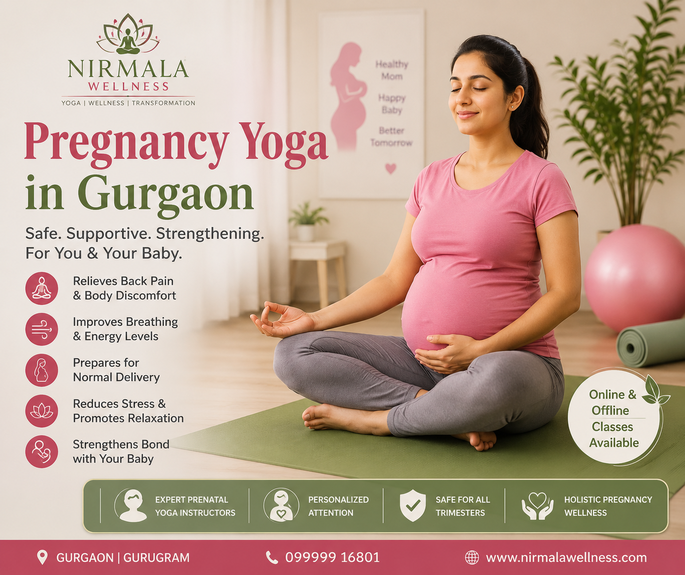 Pregnancy Yoga in Gurgaon: A Natural Way to Support a Healthy Pregnancy