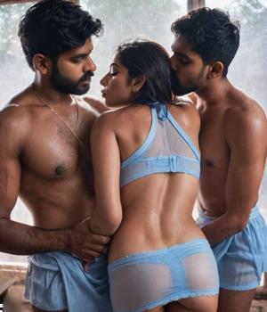 Suhagraat with Husband & Brother in law 🔞🥵.. ice cubes in pussy & Ass.. inserted coco cola in pussy and fuck with bottle 🍾.. candle wax play .. joined by father in all... And had gangbang.