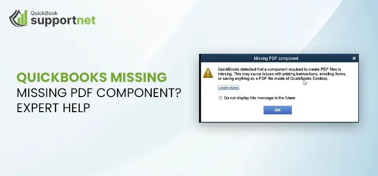 QuickBooks Missing PDF Component Error – Complete Troubleshooting Guide