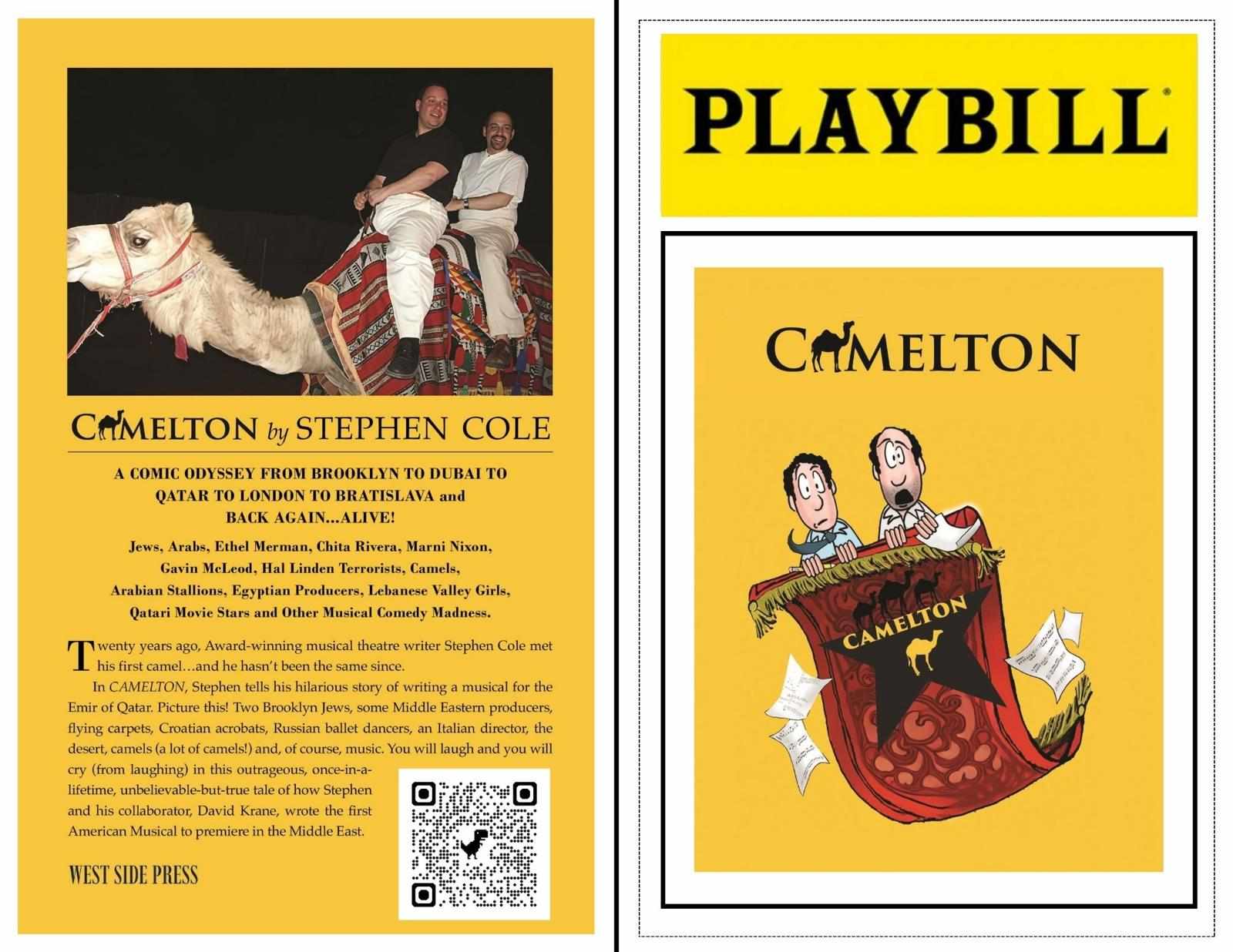 Rave Review for CAMELTON (the book) and Broadway World Photo Spread for CAMELTON (the one-man show!)