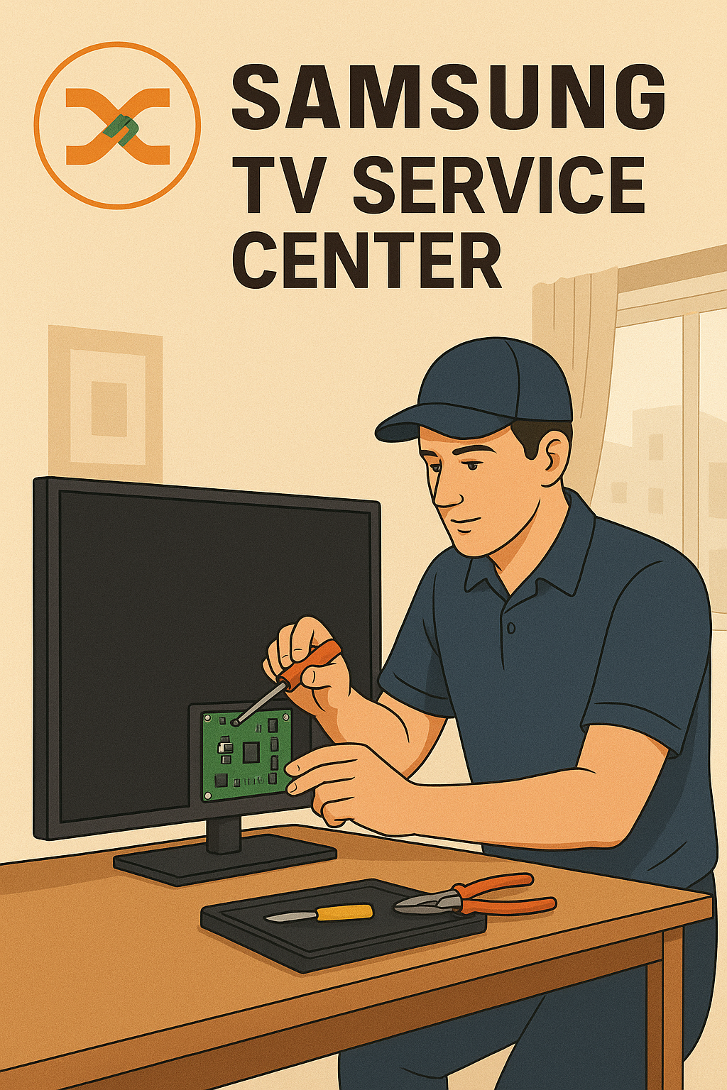 Are genuine parts used at the Samsung TV Service Center?