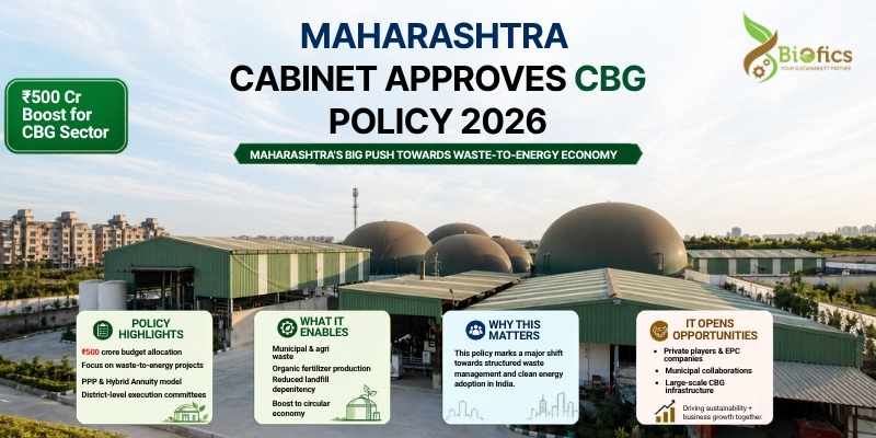 Maharashtra CBG Plant Subsidy 2026: Rs 500 Crore Approved — How to Claim It for Your Project