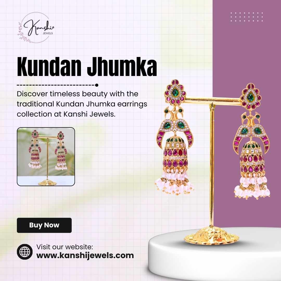 Elegant Kundan Jhumka Earrings Collection for Women | Kanshi Jewels