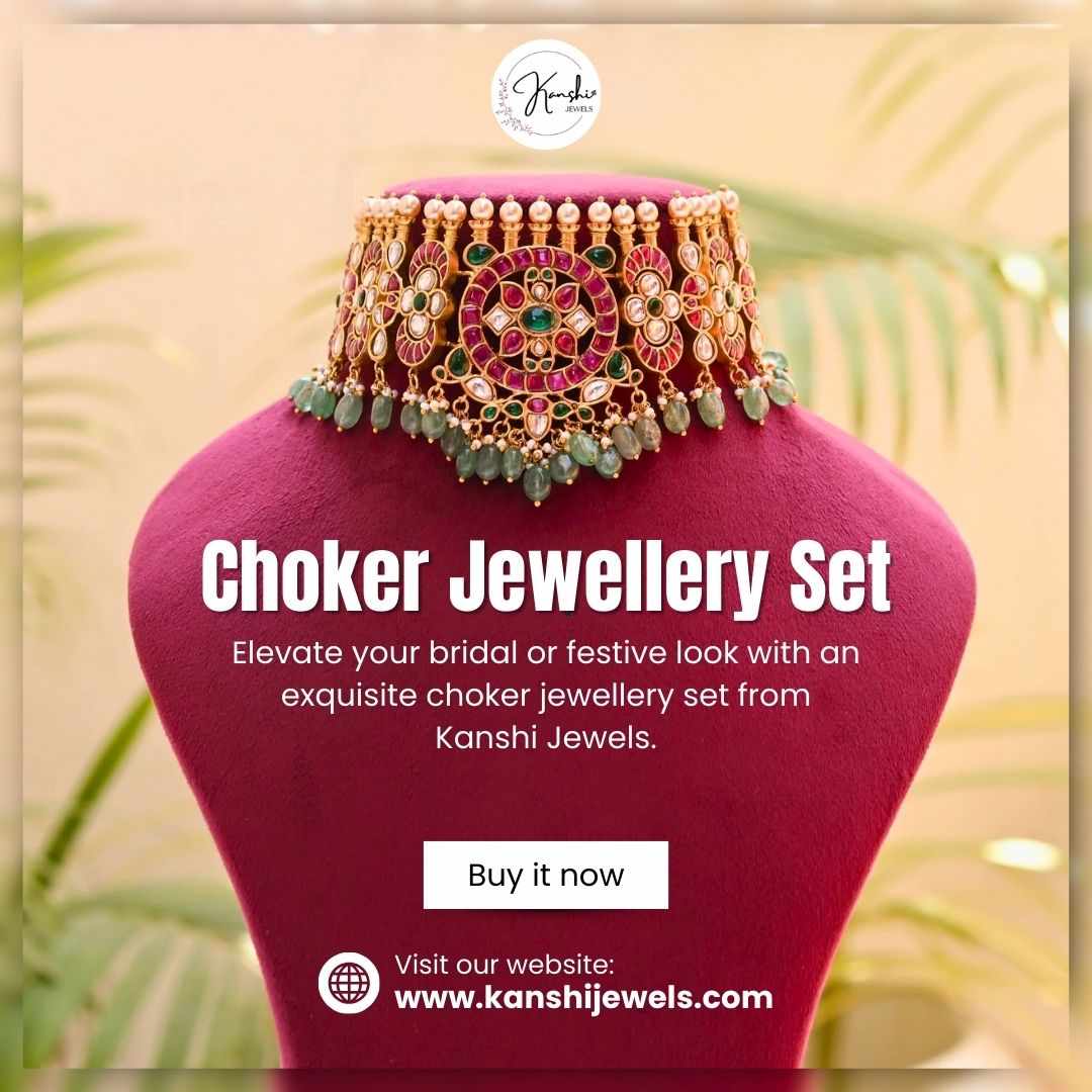 Handcrafted Choker Jewellery Set Collection for Women | Kanshi Jewels