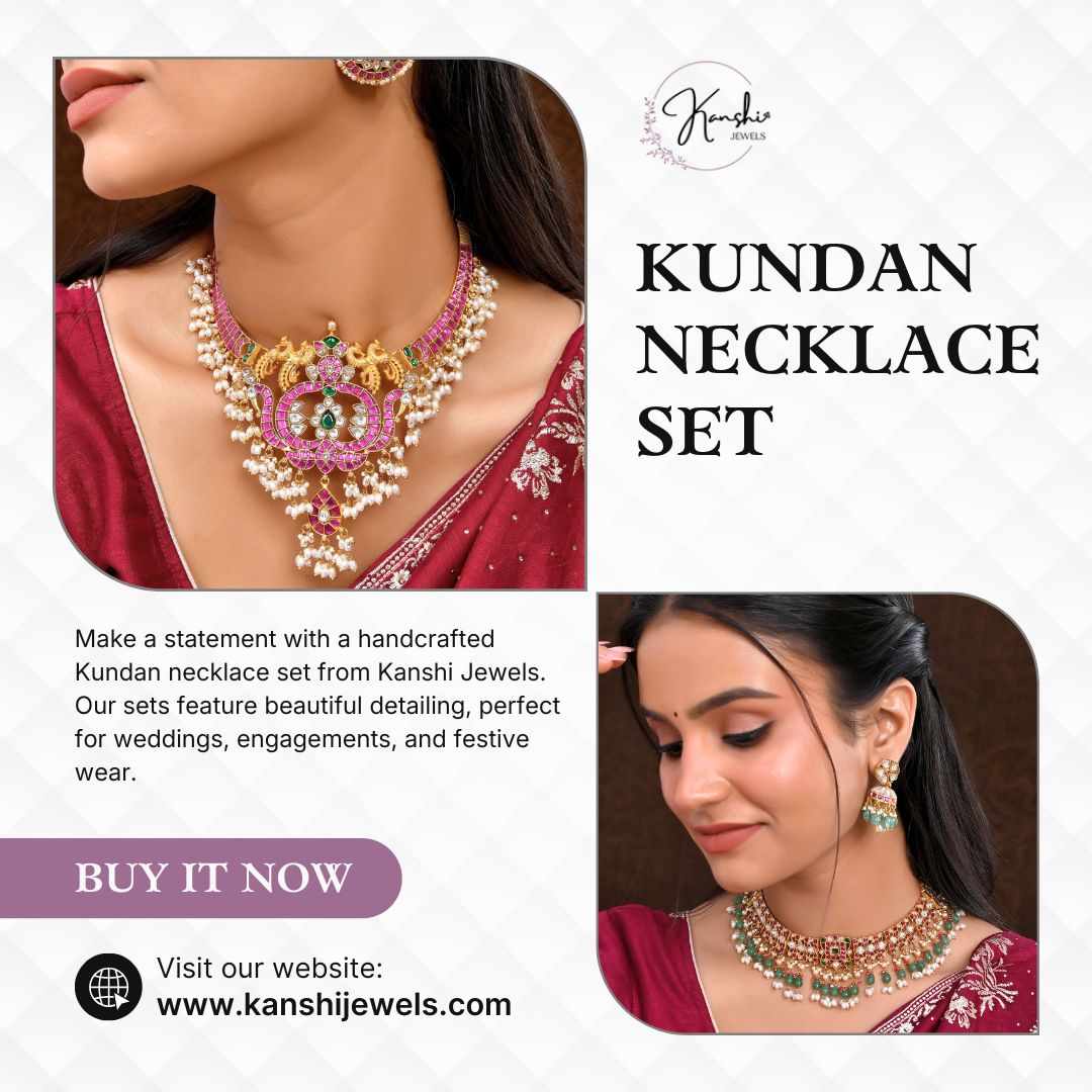 Buy Authentic Kundan Necklace Sets for Women Online | Kanshi Jewels