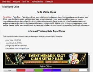 data pengeluaran china