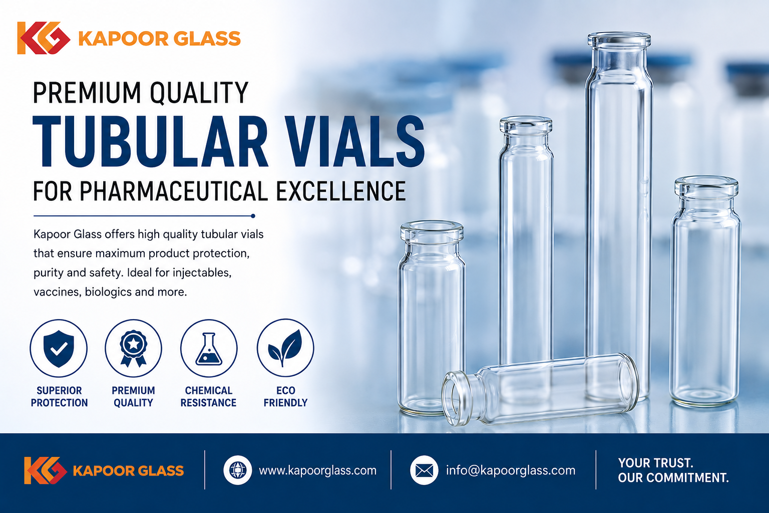 Expert Tubular Vials Packaging Solutions for Pharma by Kapoor Glass