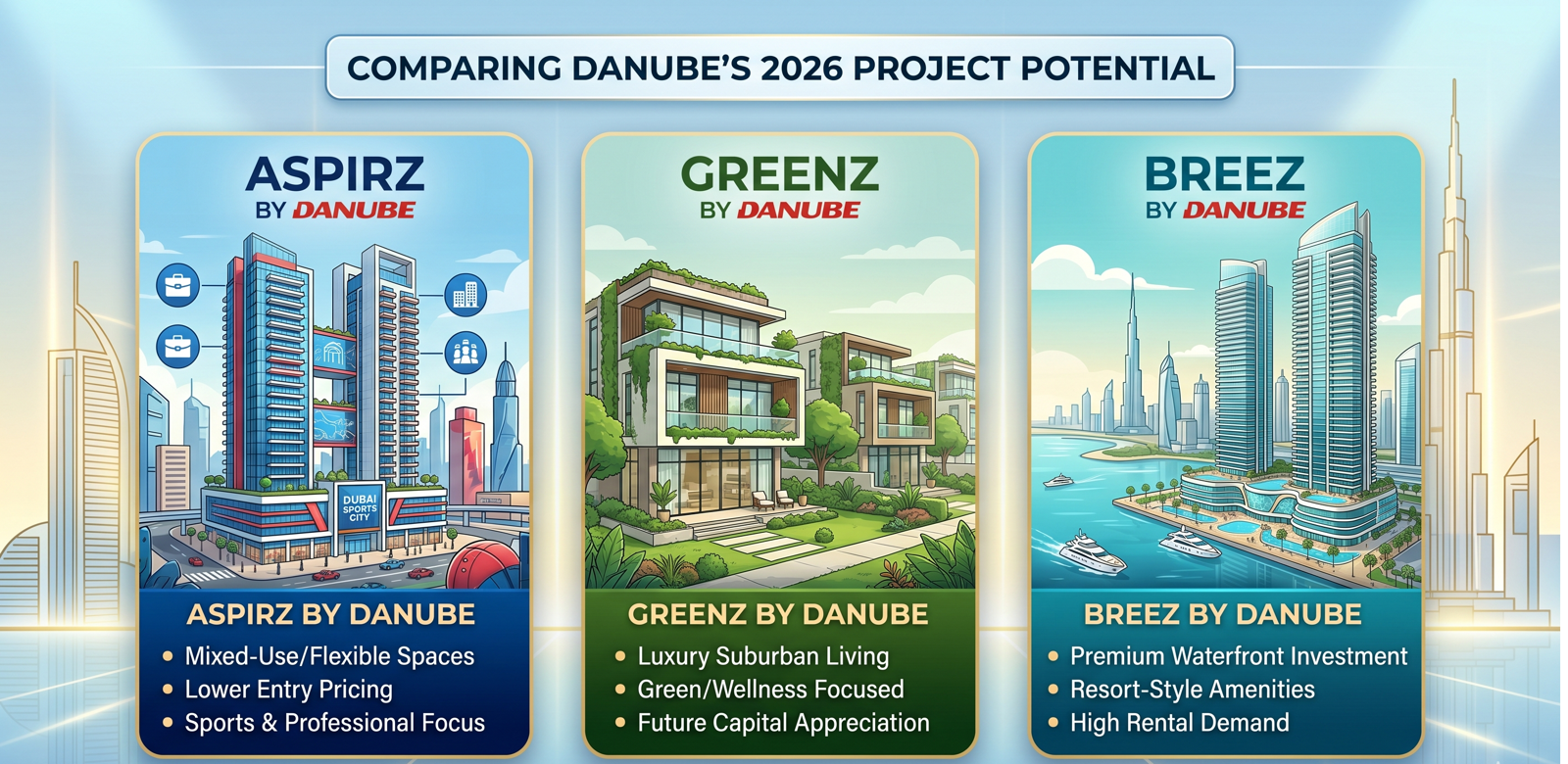 Which Danube Project Offers Better Investment Potential in Dubai