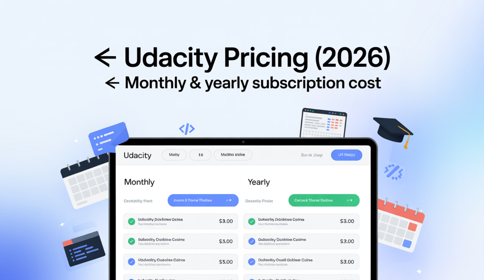 Udacity Pricing (2026) Monthly & Yearly Subscription Cost