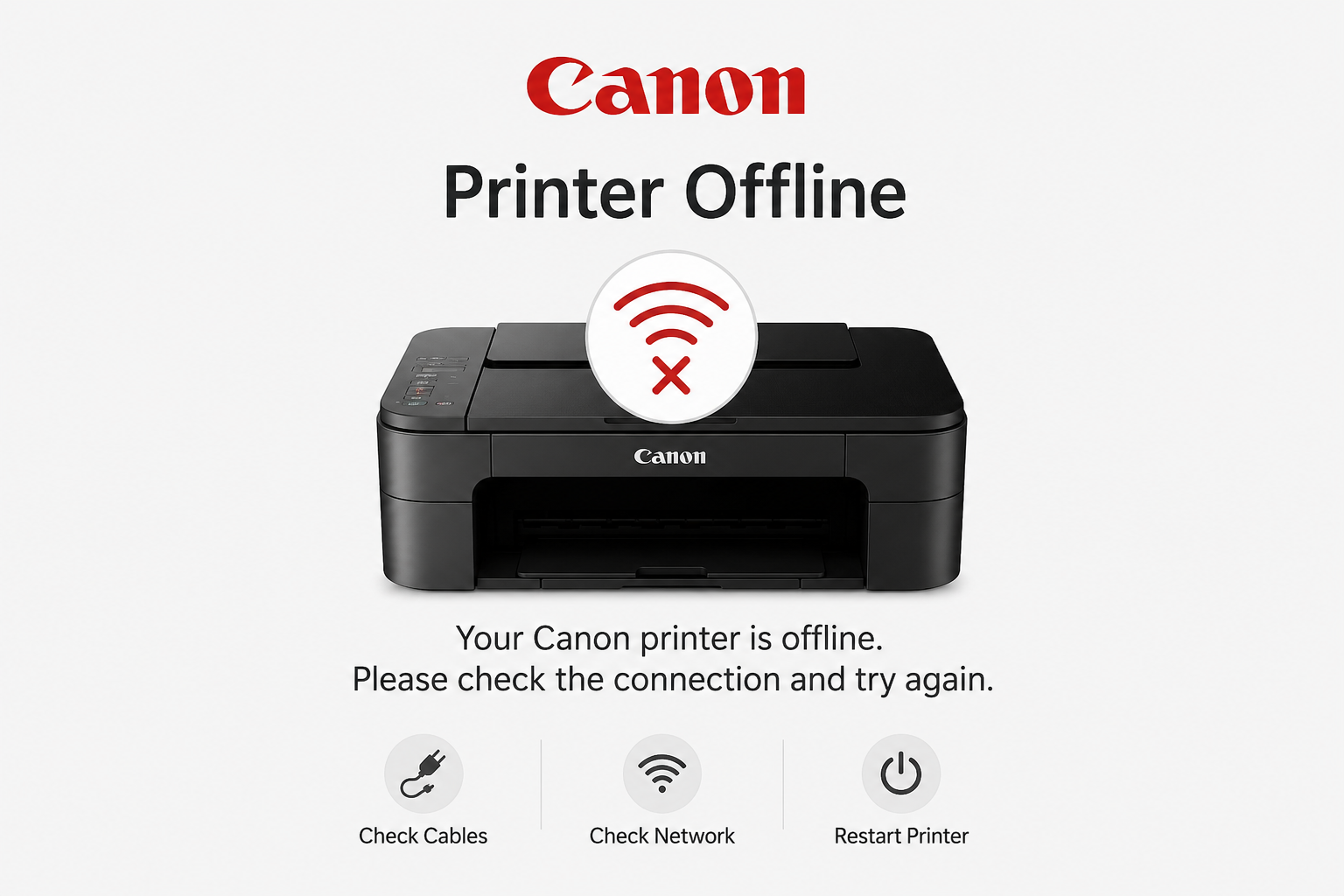 Canon Printer Says Offline and Won’t Print – Solved