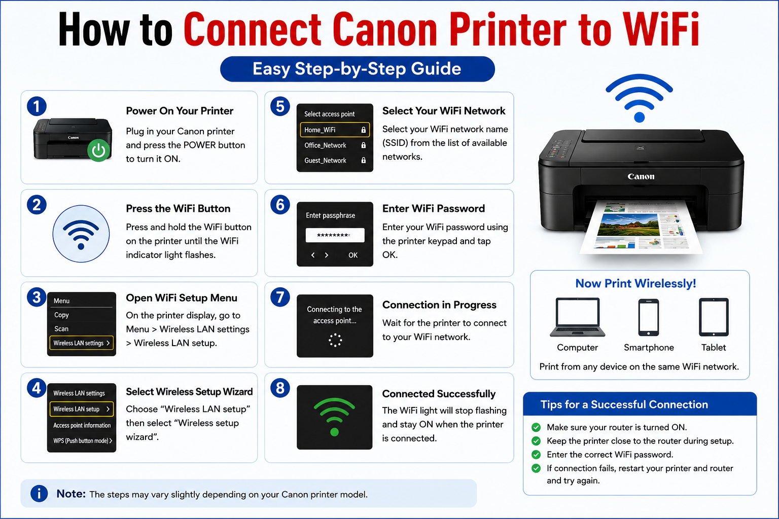 How to Connect Canon Printer to WiFi Without USB Cable