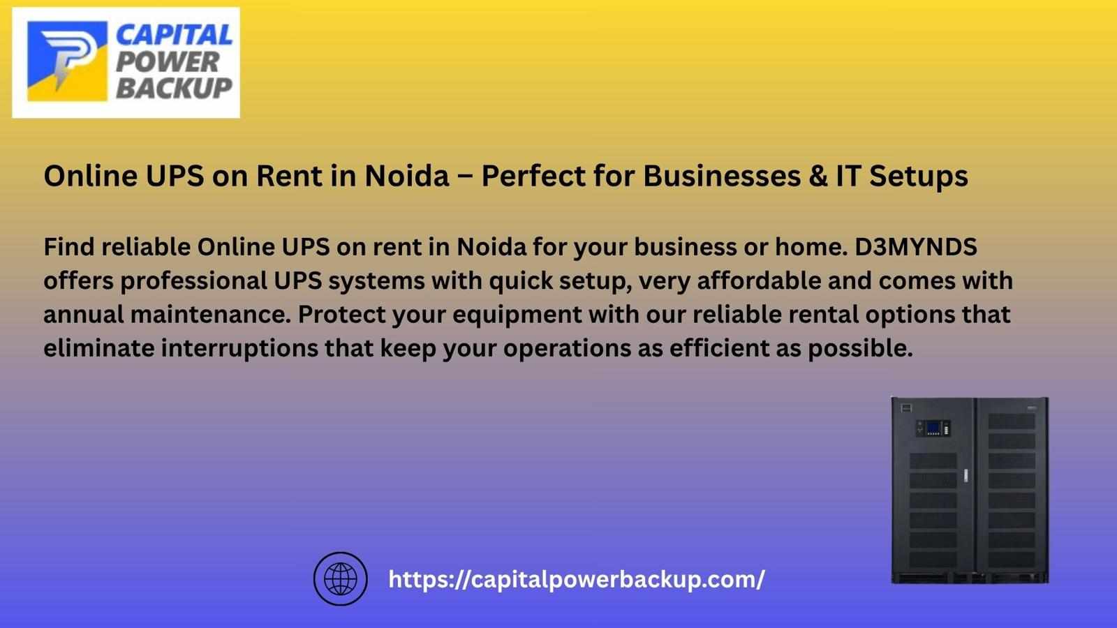 Power Backup on Rent in Haryana – Reliable Energy Solutions by Capital Power backup
