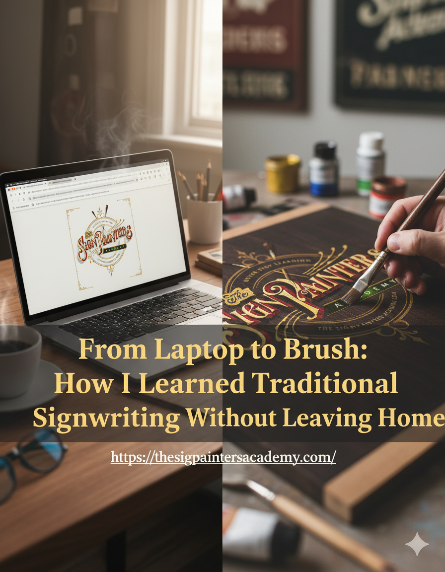 From Laptop to Brush: How I Learned Traditional Signwriting Without Leaving Home