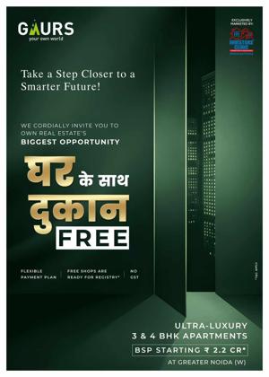 Buy 3 & 4 BHK & Get Shop FREE | Aspire Leisure Park by Gaurs