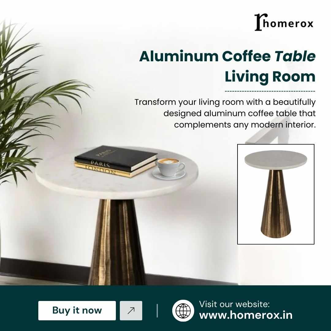 Sleek Aluminum Coffee Table for Modern Living Rooms