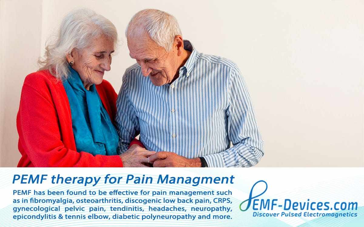 There has been much clinical research including RCTs that have studied the efficacy of pulsed electromagnetic field therapy for pain relief even in chronic pain conditions. In many of these studies, PEMF has been found to be effective for pain management such as in fibromyalgia​, osteoarthritis​​, discogenic low back pain, CRPS​​, gynecological pelvic pain, tendinitis, headaches​, neuropathy​, epicondylitis & tennis elbow​, diabetic polyneuropathy​ and more.  Read this research review to learn how Pulsed Electromagnetic Field Therapy reduces pain and inflammation, and it's potential for use in pain management.