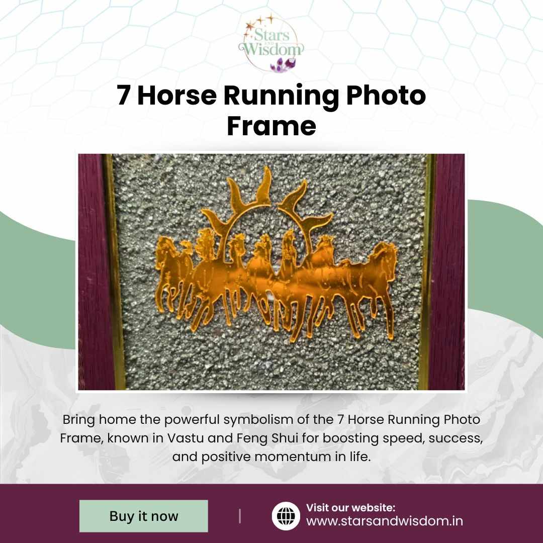 7 Horse Running Photo Frame for Success, Luck & Prosperity