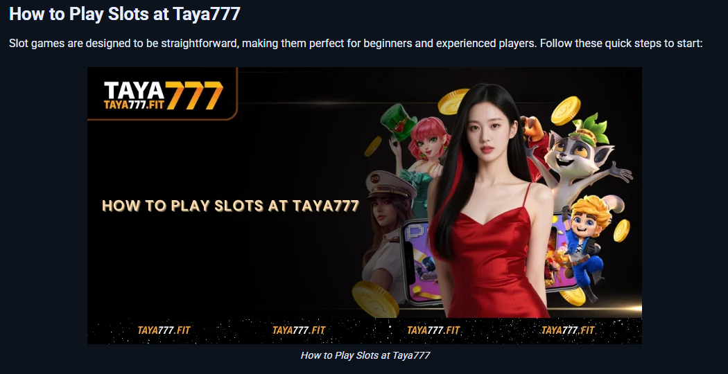 How Taya777 Slots Work for Beginners