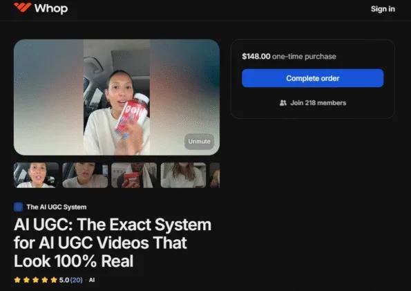 (ALLCOURSESAVAILABLE.COM)AI UGC – The Exact System for AI UGC Videos That Look 100% Real
