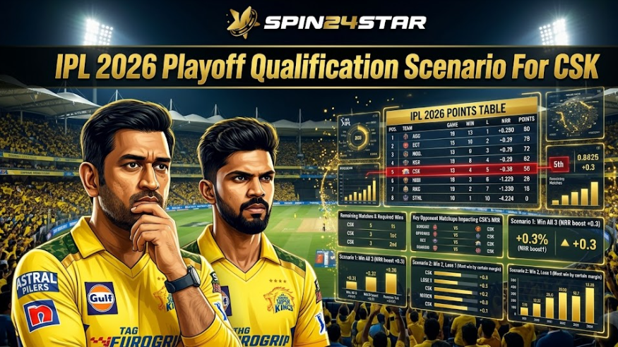 IPL 2026 Playoff Qualification Scenario For CSK: A Spin24star Exclusive Deep Dive
