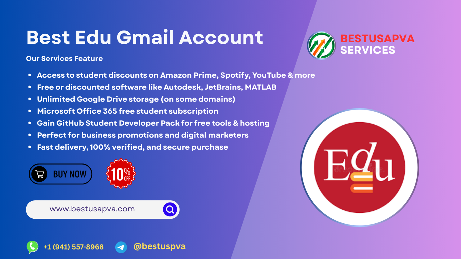 Best 10 Sites To Buy Edu Gmail Accounts in (PVA & Aged)
