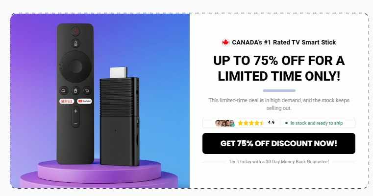Flixy TV Smart Stick Canada: The Ultimate Streaming Solution for Every Home!