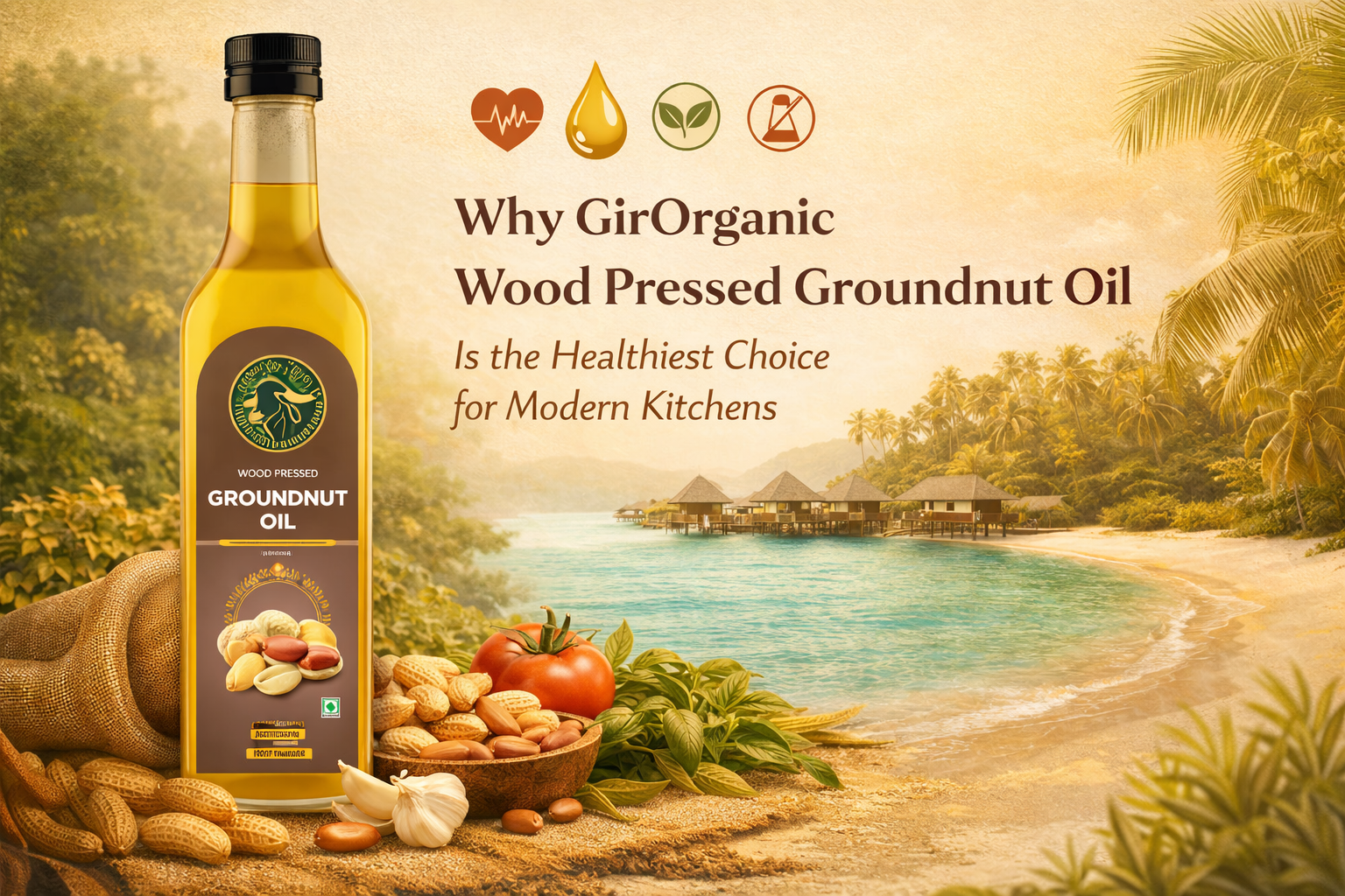 Why GirOrganic Wood Pressed Groundnut Oil Is the Healthiest Choice for Modern Kitchens