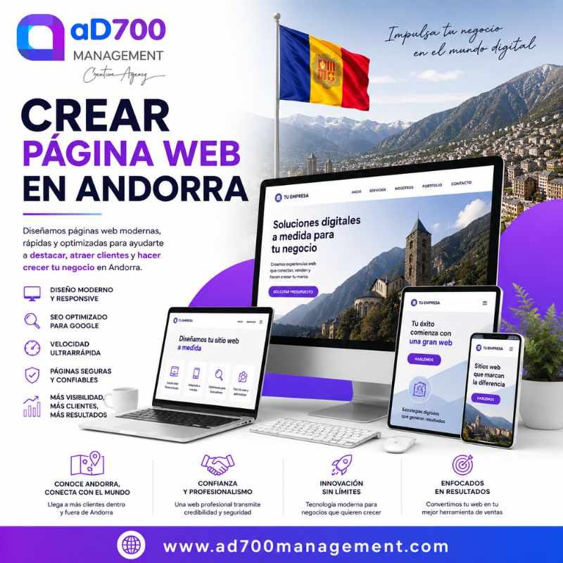 Crear página web en Andorra: Beneficios de un diseño profesional y optimizado para SEO
