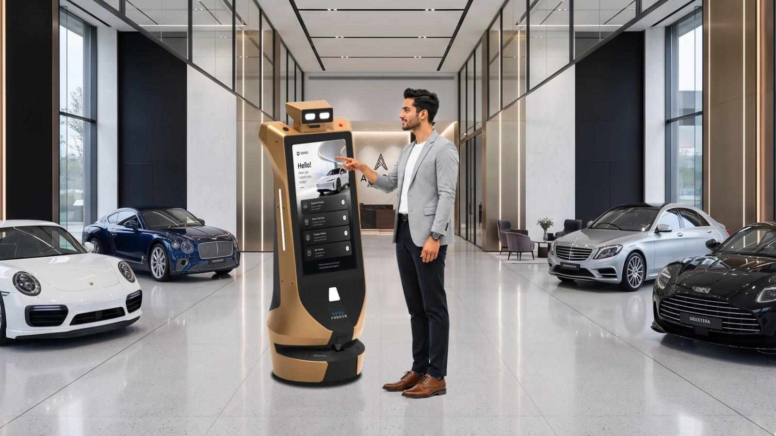 Kody Robots Introducing ODIGO as Robot Assistant for Car Showroom