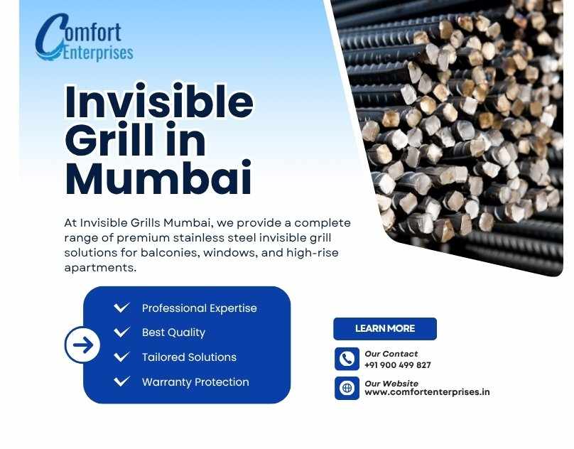Stainless Steel Invisible Grill in Mumbai | Safety Grills