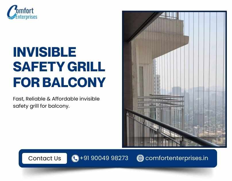 Invisible Safety Grill for Balcony