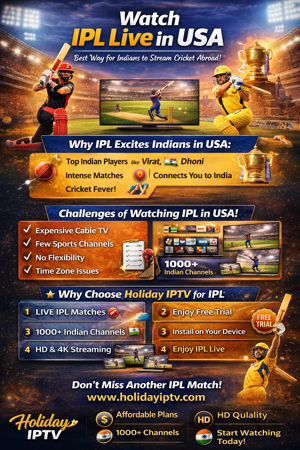 Watch IPL Live in USA – Best Indian IPTV Service for Cricket Lovers