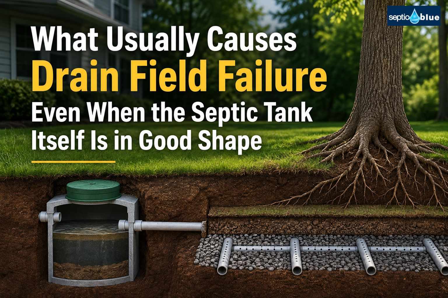 What Usually Causes Drain Field Failure Even When the Septic Tank Itself Is in Good Shape