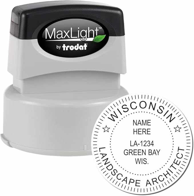 MaxLight Wisconsin Landscape Architect Stamp